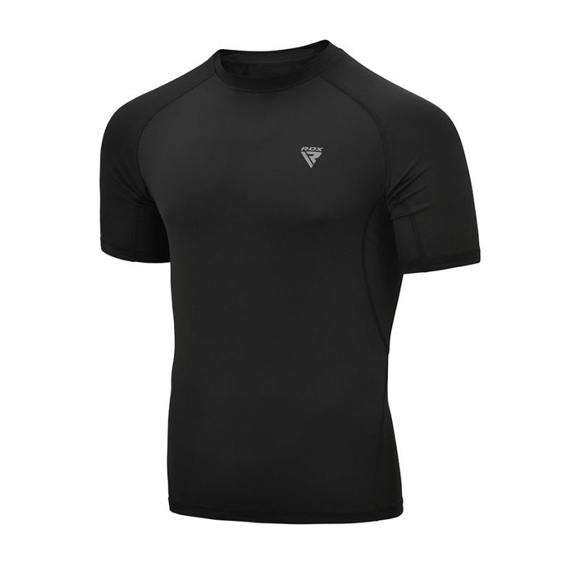 Camiseta de compresión manga corta RDX T15 Negro