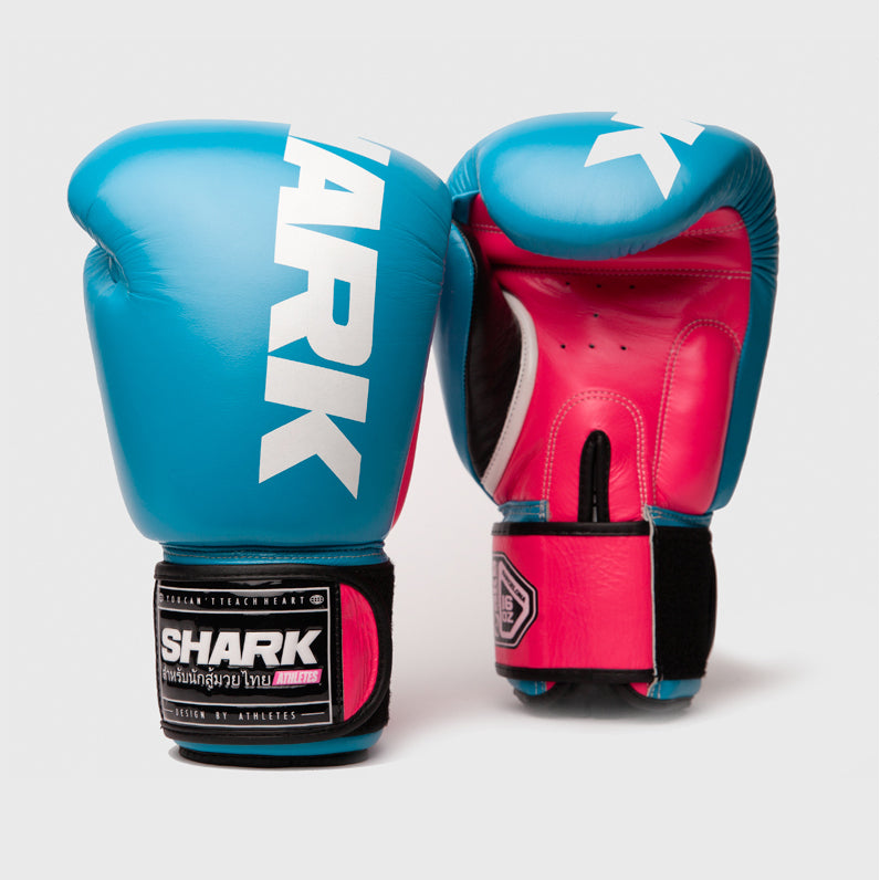 Guantes de boxeo Shark Polaris Rosa y Azul Fluo