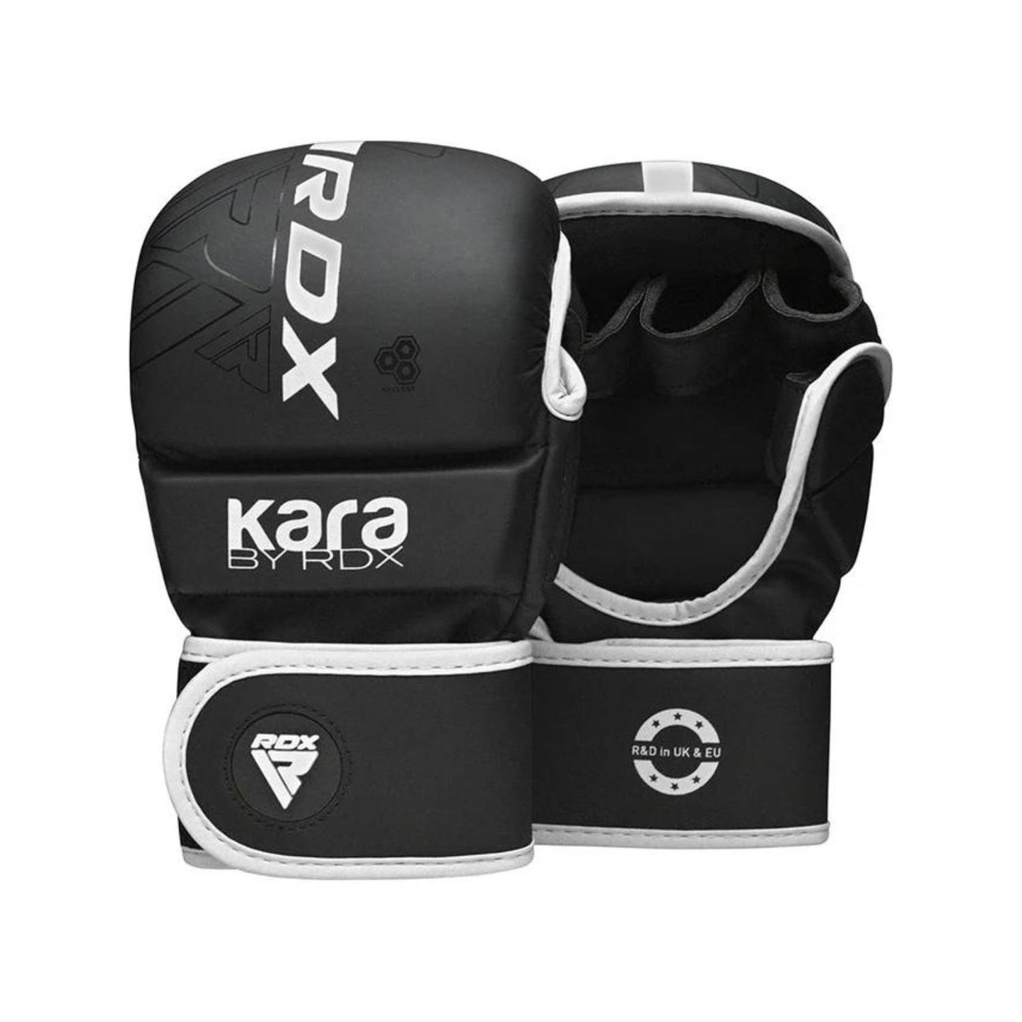 Guantillas de MMA RDX F6 negro matte y blanco 7 oz