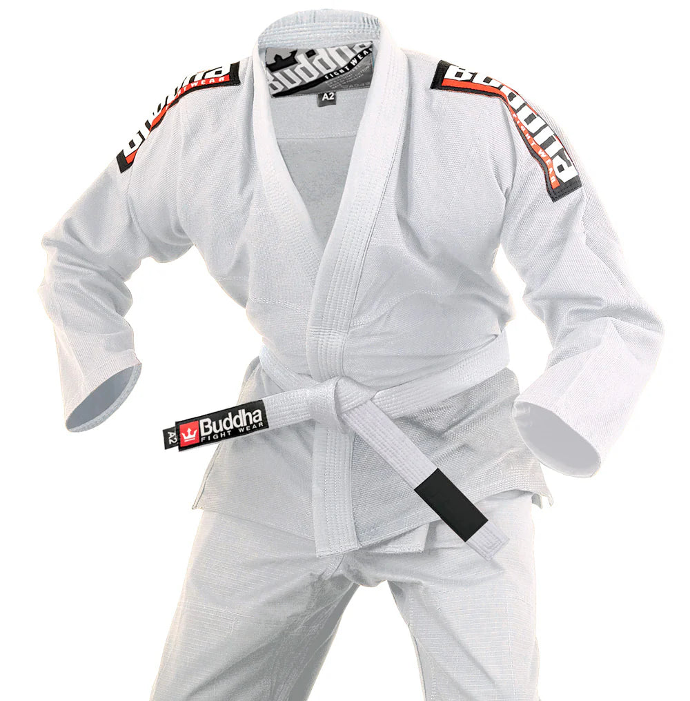 Kimono de BJJ Buddha Infinity Blanco con cinturón blanco (K2)