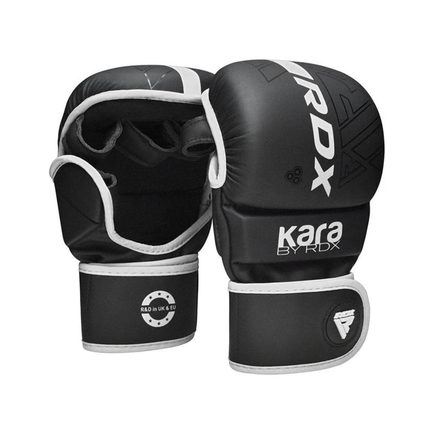 Guantillas de MMA RDX F6 negro matte y blanco 7 oz