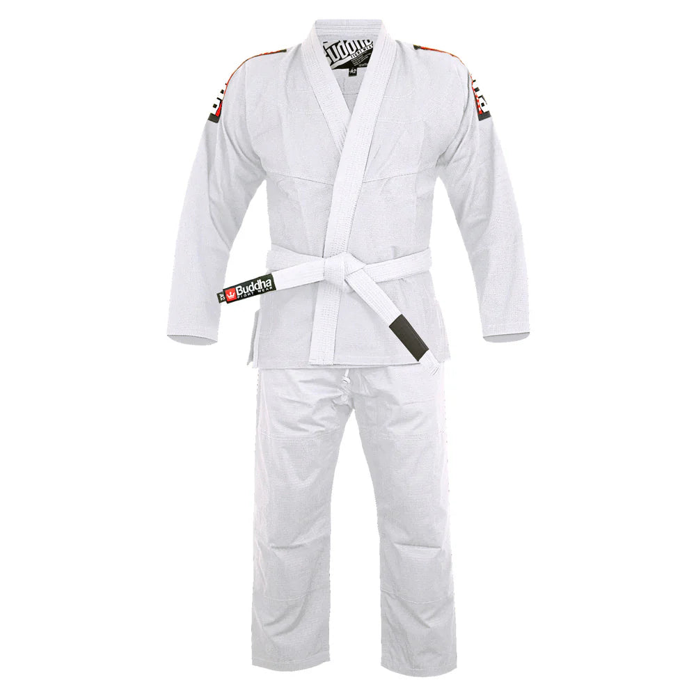 Kimono de BJJ Buddha Infinity Blanco con cinturón blanco (K2)