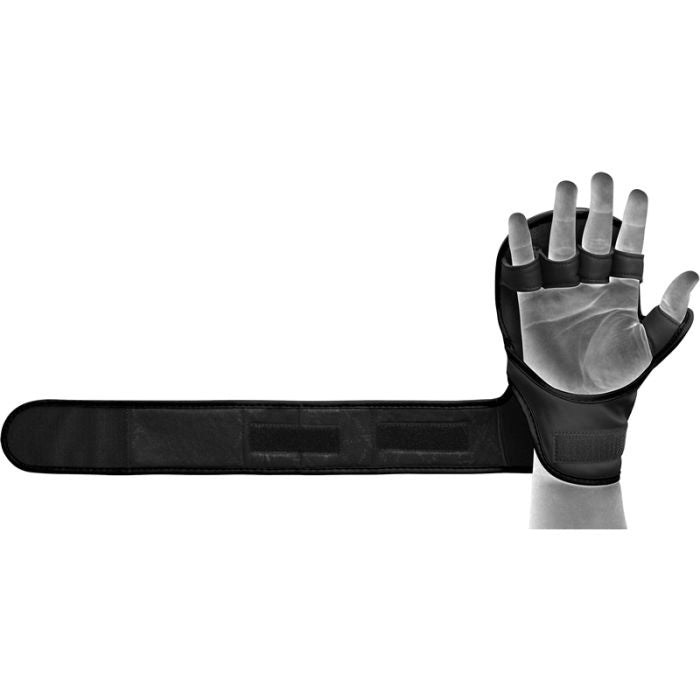 Guantillas de MMA RDX F6 Kara negro matte 7oz