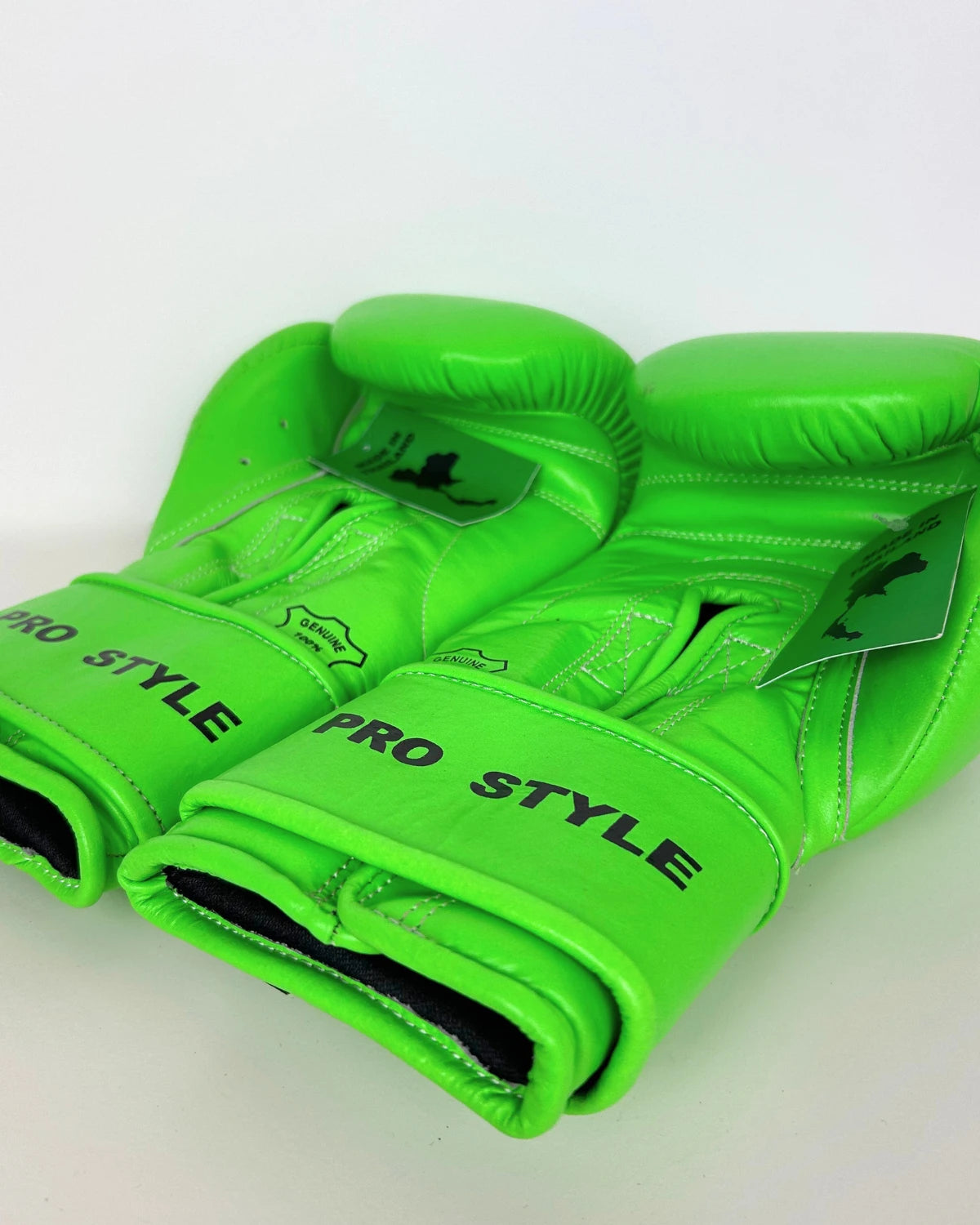 Guantes de boxeo KO System Pro Style Verde Fluo