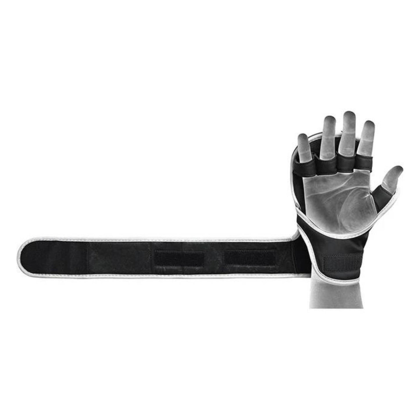 Guantillas de MMA RDX F6 negro matte y blanco 7 oz