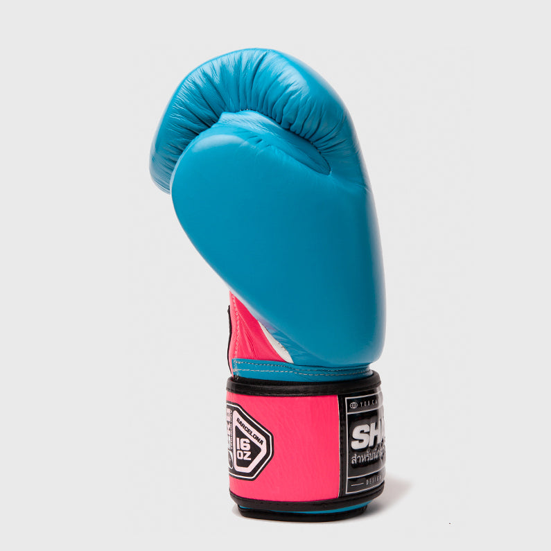 Guantes de boxeo Shark Polaris Rosa y Azul Fluo