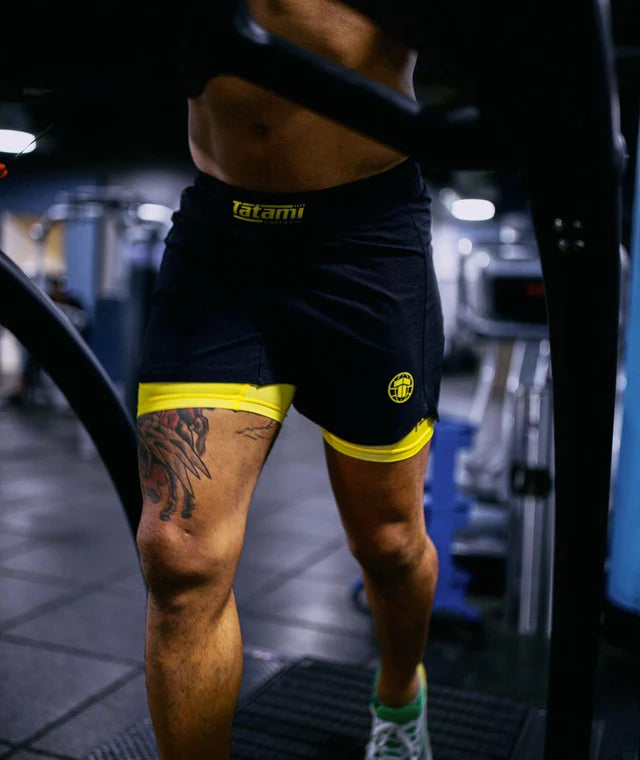 Tatami Pantalón corto Dual Layer Amarillo