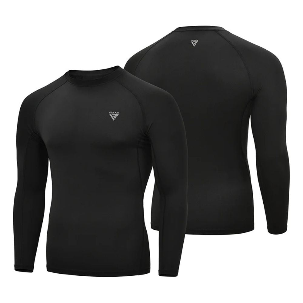 Camiseta de compresión manga larga RDX T15 Negro