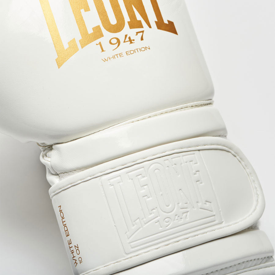 Guantes de boxeo Leone White & Gold