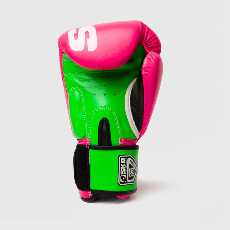 Guantes de boxeo Shark Polaris Rosa Fluo y Verde Fluo