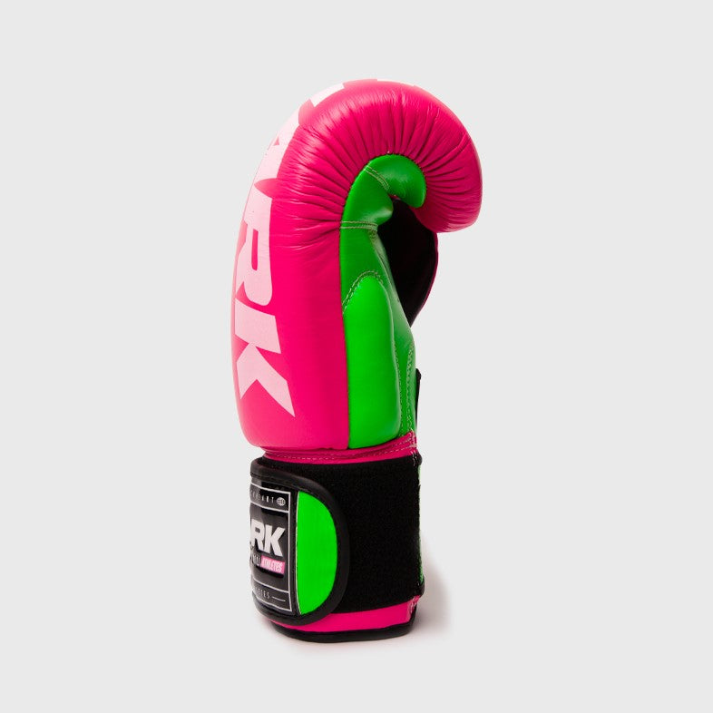 Guantes de boxeo Shark Polaris Rosa Fluo y Verde Fluo