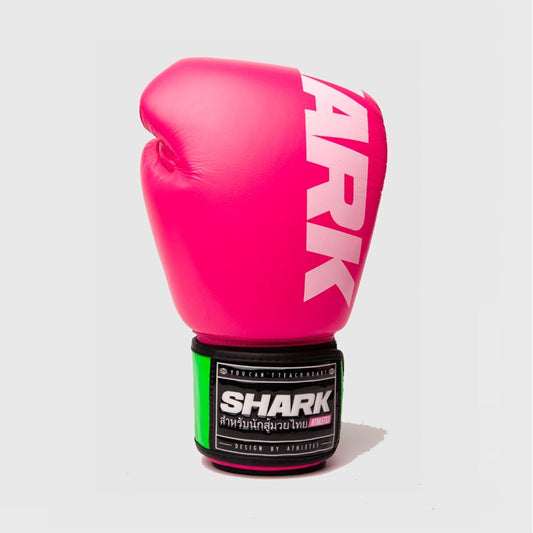 Guantes de boxeo Shark Polaris Rosa Fluo y Verde Fluo