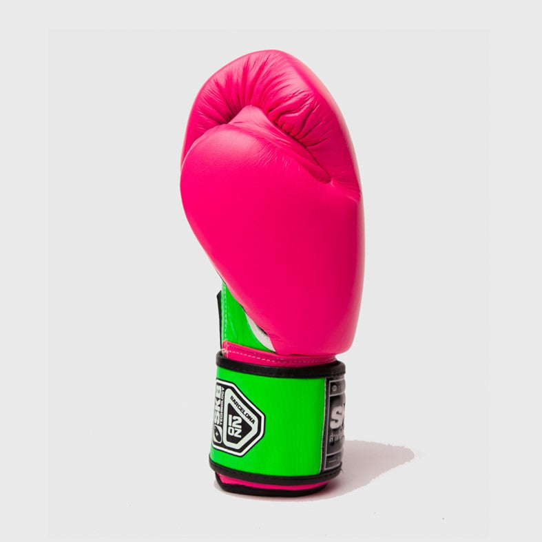 Guantes de boxeo Shark Polaris Rosa Fluo y Verde Fluo