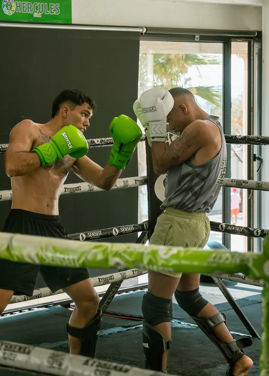 Guantes de boxeo KO System Pro Style Verde Fluo