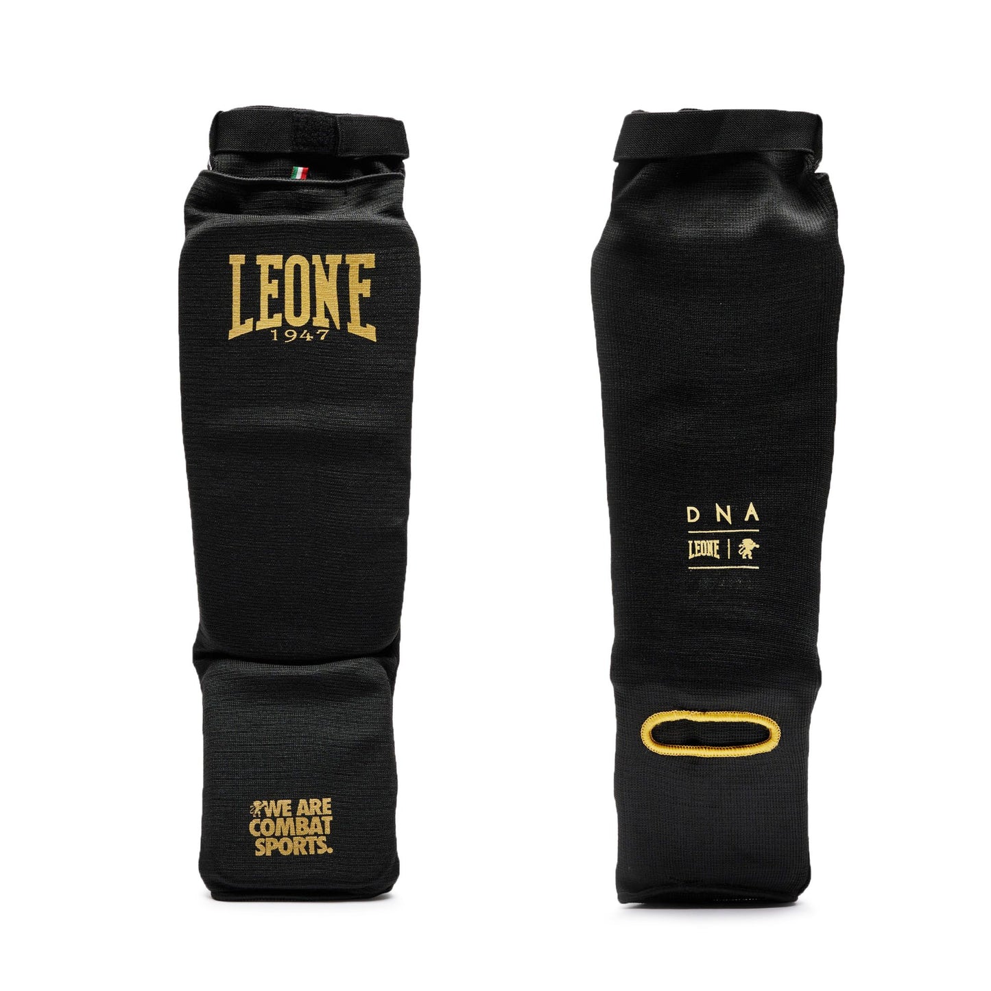 Espinilleras Tubulares Leone “DNA” Color Negro (K2)