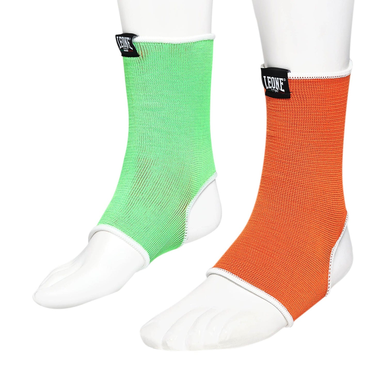 Tobilleras reversibles Leone verde y naranja