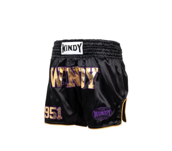 Pantalón corto de Kick Boxing y Muay Thai Windy “Black 1951”