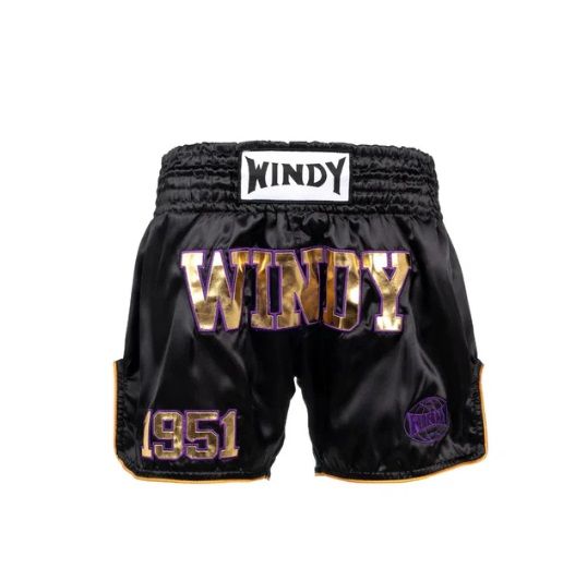 Pantalón corto de Kick Boxing y Muay Thai Windy “Black 1951”