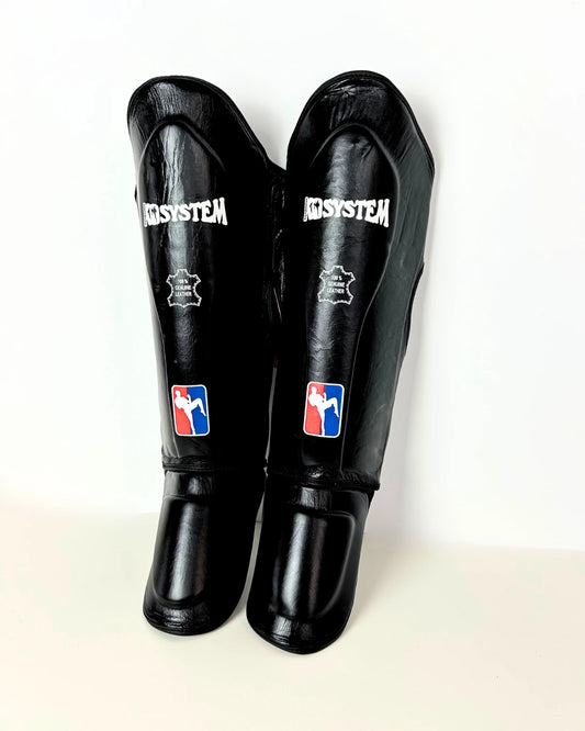 Espinilleras KO System Leather Negro