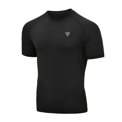 Camiseta de compresión manga corta RDX T15 Negro