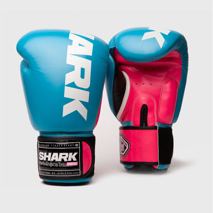 Guantes de boxeo Shark Polaris Rosa y Azul Fluo