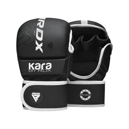 Guantillas de MMA RDX F6 negro matte y blanco 7 oz