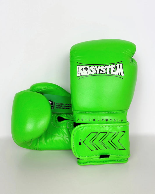 Guantes de boxeo KO System Pro Style Verde Fluo