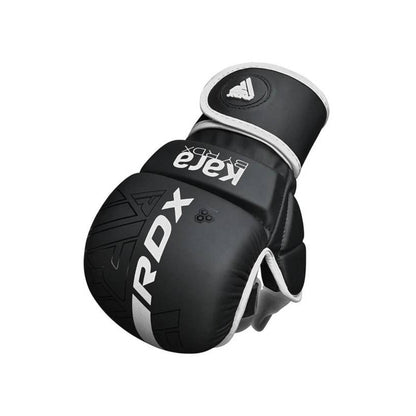 Guantillas de MMA RDX F6 negro matte y blanco 7 oz