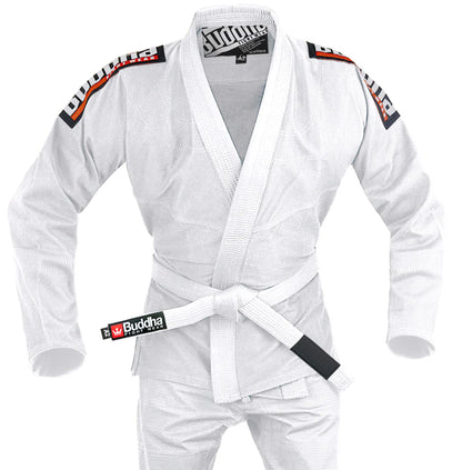 Kimono de BJJ Buddha Infinity Blanco con cinturón blanco (K2)