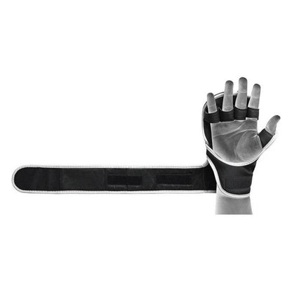 Guantillas de MMA RDX F6 negro matte y blanco 7 oz