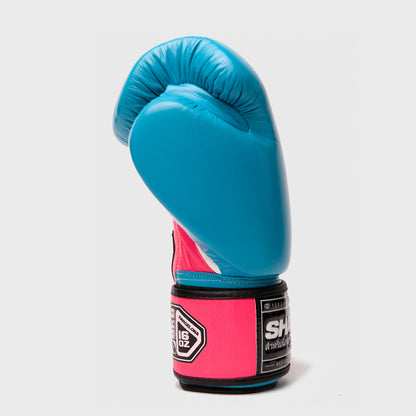 Guantes de boxeo Shark Polaris Rosa y Azul Fluo
