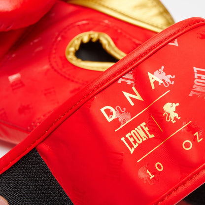 Guantes de boxeo Leone DNA rojo