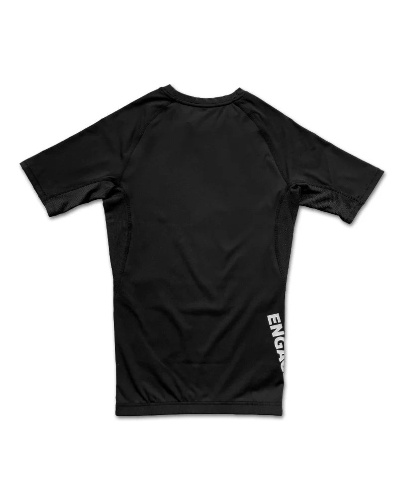 Camiseta de compresión manga corta Engage Negro