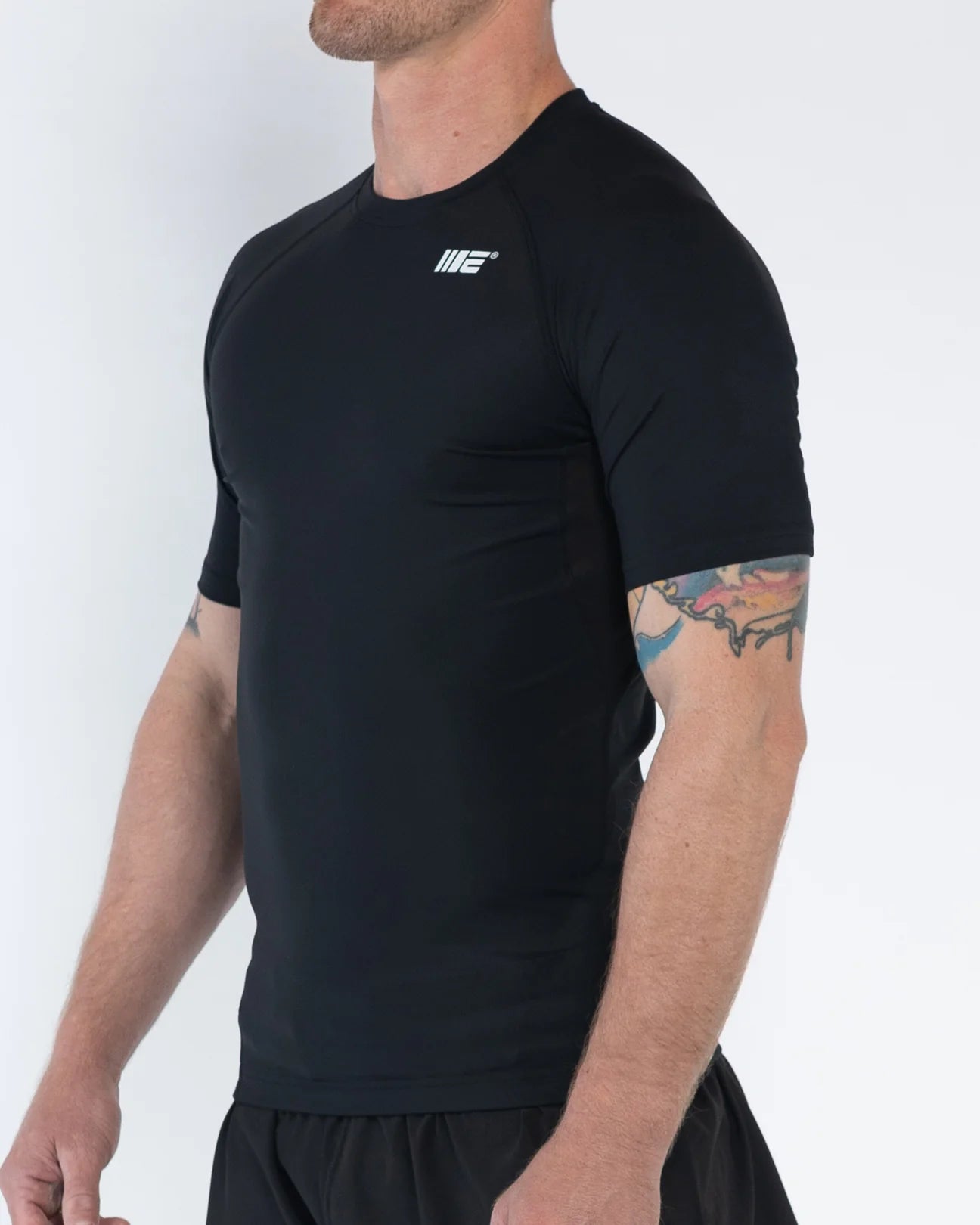 Camiseta de compresión manga corta Engage Negro