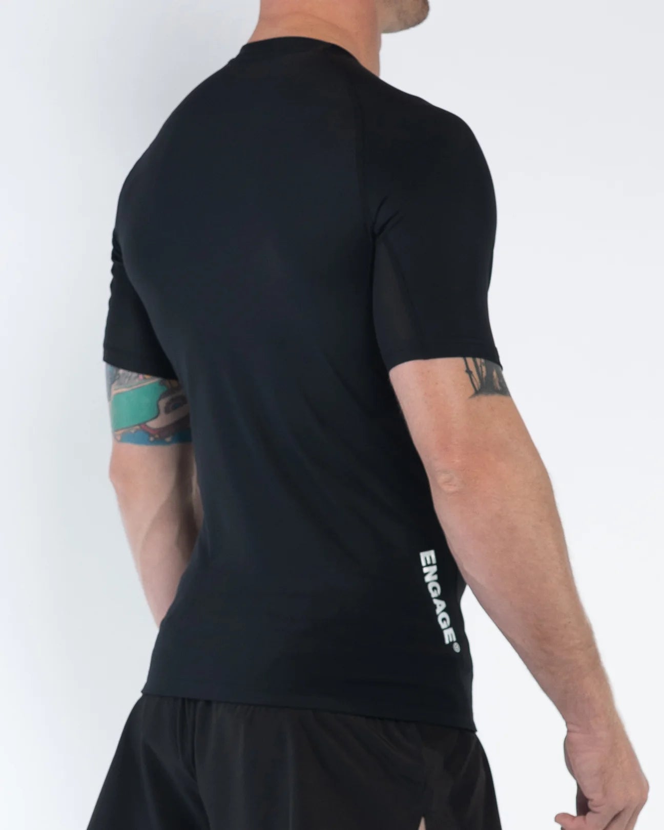 Camiseta de compresión manga corta Engage Negro