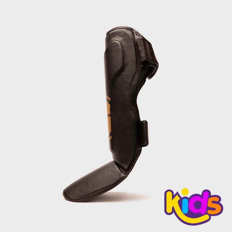 Espinilleras para niños SKF 3.0 Negro/Oro (K2)