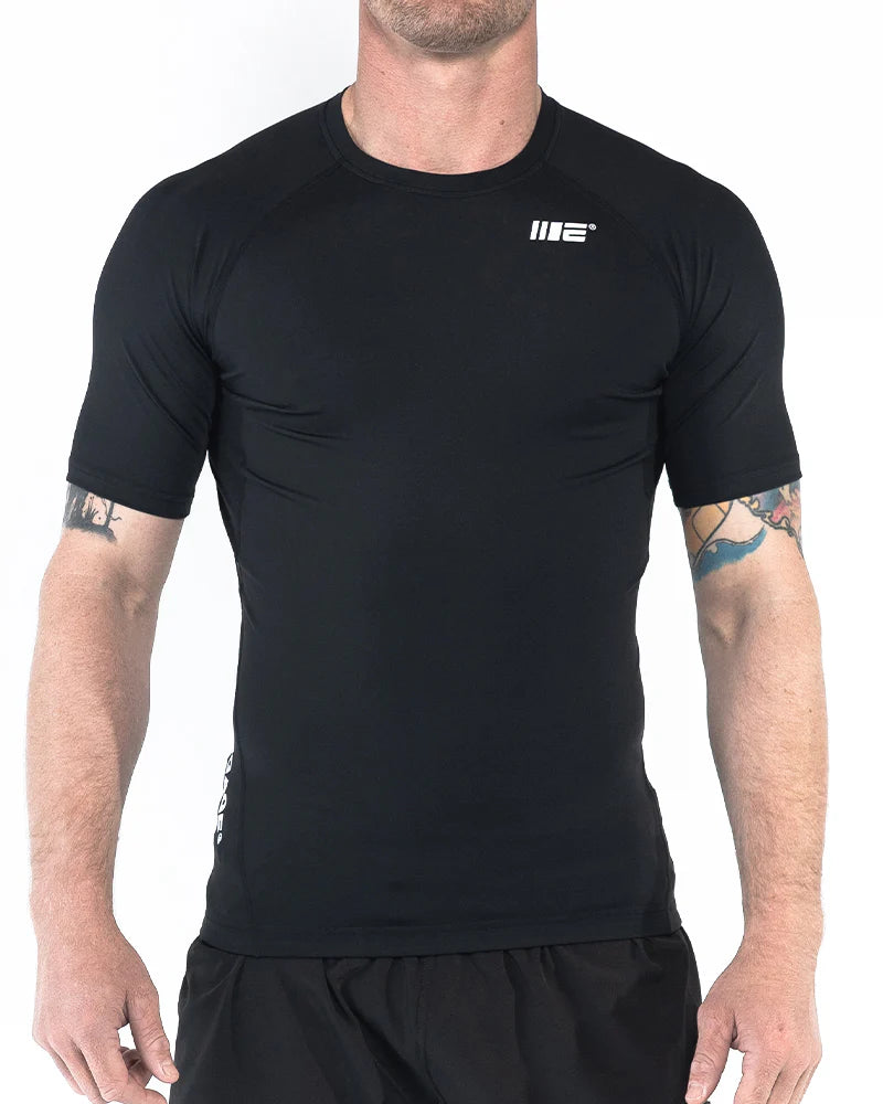 Camiseta de compresión manga corta Engage Negro