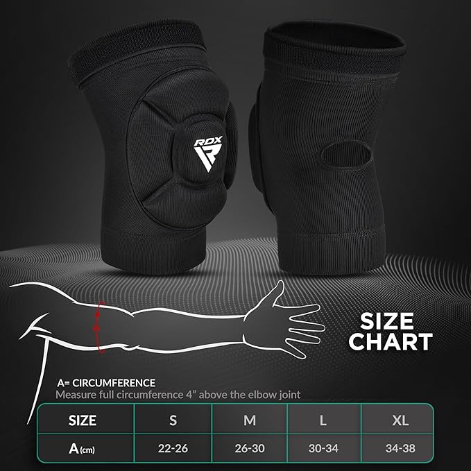 Coderas RDX Foam Pad Color Negro (K2)