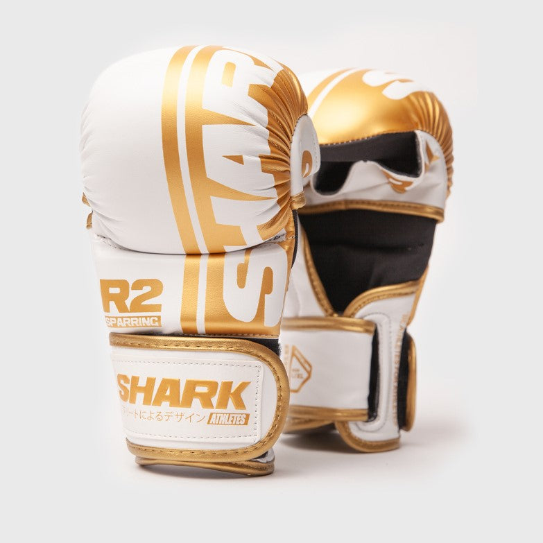 Guantillas de MMA Shark R2 Blanco y Oro (K2)