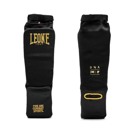 Espinilleras Tubulares Leone “DNA” Color Negro (K2)