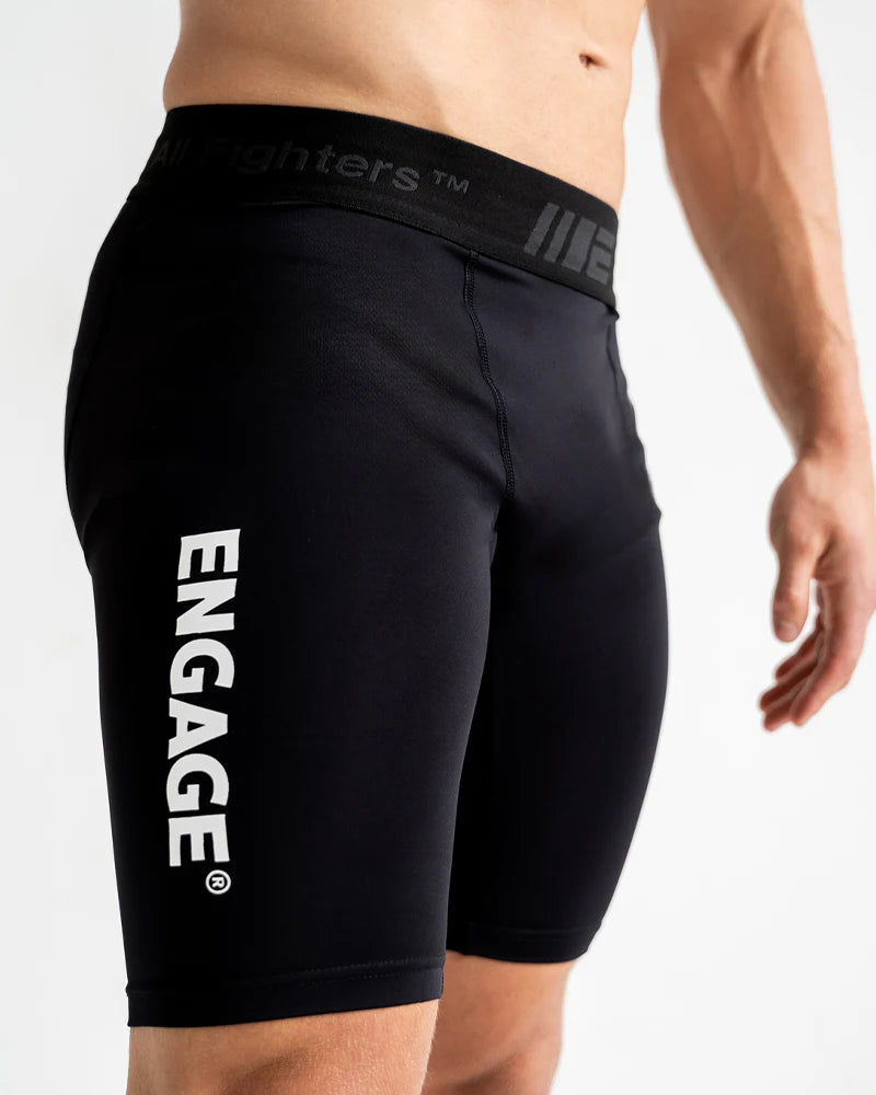 Pantalón corto de compresión Engage Negro