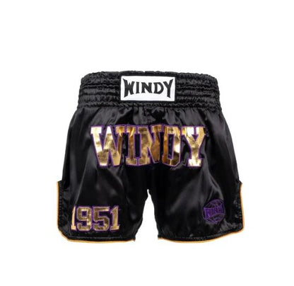 Pantalón corto de Kick Boxing y Muay Thai Windy “Black 1951”